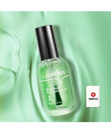 LANBENA Blackhead Remover Mask - Peel Off 2 in 1 Green Tea Oil Mask for Pores, Nose, Chins & Face - 100 Pcs - Buy Online on GoSupps.com