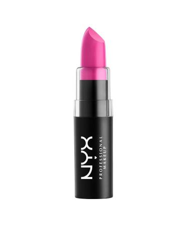 NYX PROFESSIONAL MAKEUP Matte Lipstick - Shocking Pink (Blue-Toned Hot Pink) Shocking Pink 1 Count (Pack of 1)