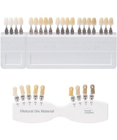 iksvmsis Professional Dental Color Chart Teeth Whitening Guide Dental Color Chart with Engraved Numbering Teeth Color Chart for Plaque Teeth Whitening - Buy Online on GoSupps.com