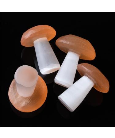 Natural Crystal Rough Natural Selenite Mushroom Figurine Hand Carved Quartz Polished Mushroom Crystal Stone Crafts Home Decoration Gift Rose - Buy Online on GoSupps.com