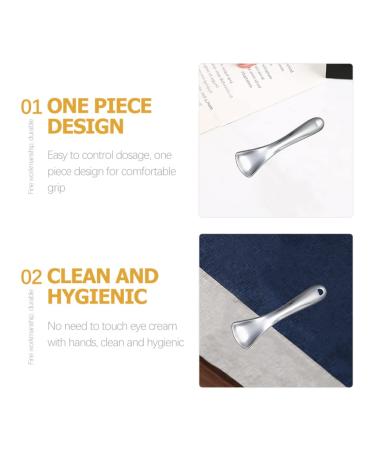 Minkissy 4-Piece Cosmetic Beauty Spoon Set - Spatula & Mixing Sticks for Eye Cream Makeup Masks | Silver Zinc Alloy Beauty Tools for Women - Buy Online on GoSupps.com