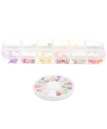 24 boxes 3D polymer slices soft ceramic nail art fruit charms sticker face decorations deliver for diy craft scrapbooking