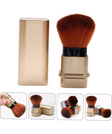 DRESSOOS Nail Dust Brush Powder Brush Nail Remover Brush Multi-use Makeup Brush Retractable Makeup Brush Makeup Blush Foundation Makeup Brush Nylon Wool Highlight Flexible Tube Travel 8.2x3.3cm Golden - Buy Online on GoSupps.com