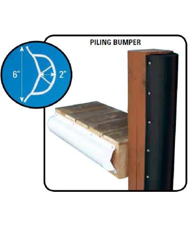 Dock Edge + DE1020BF PVC Piling Bumper (Black  6-Feet) Piling Bumper  6'  Black - Buy Online on GoSupps.com
