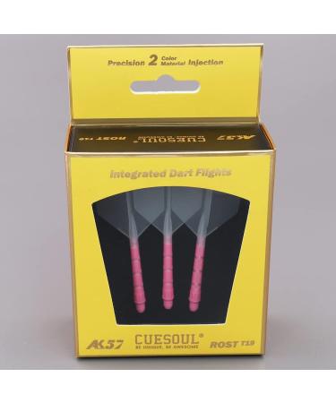 CUESOUL ROST T19 Pink Integrated Dart Shaft and Flights - 33mm Big Wing Shape - Buy Online on GoSupps.com