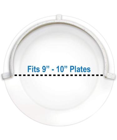 White Clip-On Food Guard for 9-10 Inch Plates - Easy-to-Attach Plate Protector - Buy Online on GoSupps.com