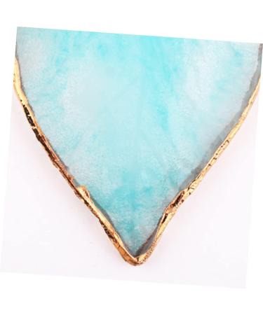 BIUDECO Color Display Plate for Nails Blue Leaf Shaped Resin Manicure Palette with Gold Edge for Color Mixing Photo Props Easy to Clean Lightweight 95*8*1cm Blue - Buy Online on GoSupps.com