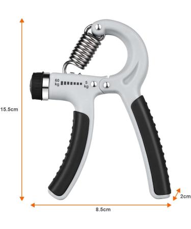 Vicloon Hand Trainer - Adjustable Forearm Training Device for Strength & Grip - Finger Coach in Black & Gray - Buy Online on GoSupps.com