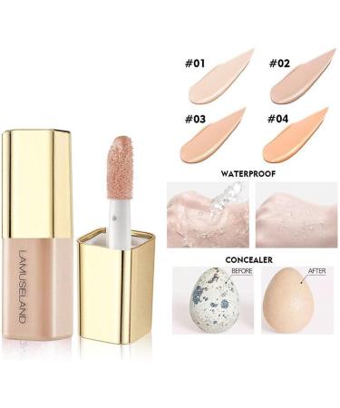 4 Colors Mini Face Concealer Full Coverage Liquid Concealer Waterproof Smooth Matte Creamy Concealer Foundation Base Suit for All Skin Facial Eye Dark Circles Spot Makeup - Buy Online on GoSupps.com