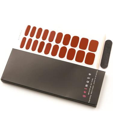 GelMate Semicured Gel Nail Wraps - Terracotta | 20 Strips Real Gel Nail Polish Stickers | UVLED Lamp Required - Buy Online on GoSupps.com