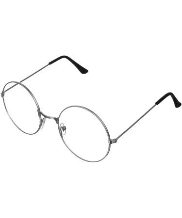 Rosenice Round Glasses Unisex Retro Clear Lens Ultra Light for Cosplay Silver - Buy Online on GoSupps.com