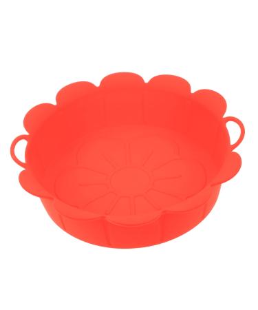 Zerodeko Home Accessories Air Fryer Pan Baking Pans Airfryer Oven Baking Pan Replaceable Air Fryer Liner Household Baking Mat Red 21X21X5.2CM