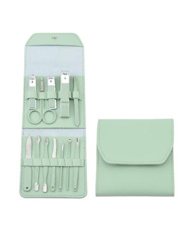 Nail Clippers Kit Grooming Set 12-Piece Nail Clippers Set with Built-in Nail File Manicure Kit Suitable for Office Bedroom Travel Tools Nail Care Set Travel Nail Clippers (Color : Green)