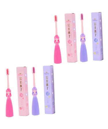 Healvian 8 STK children's toothbrush toothbrush for children travel children toothbrush toothbrushes toothbrush tools manual toothbrush products for children soft fur nylon toddler 1 piece (1 Pack) Different colors x 2 pieces