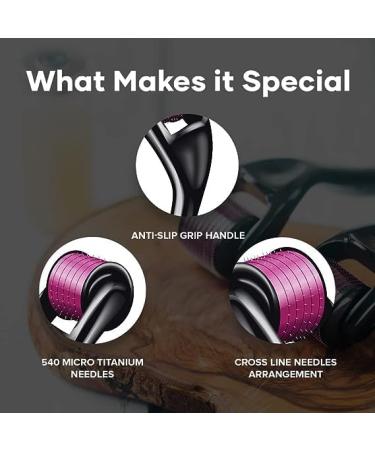 Derma Roller Hair Growth 1.5mm for Men and Women - Microneedling Scalp and Beard Roller for Skin Rejuvenation, Anti-Ageing, Hair Regeneration, Wrinkle Reduction, and Scar Treatment - Buy Online on GoSupps.com