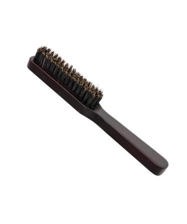 Vusddy Bartbrush wild boar bristles for men men's hairbrushes with wood handle portable hard beard comb Sleek Bun brush Bart brush for beard care beard cleaning beard growth hairdressing salon