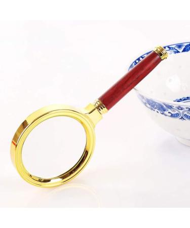 80mm Glass Lens 10X Large Handheld loupe Magnifier for Reading Jewelry Craft Work with a Lens Cloth Better Life - Buy Online on GoSupps.com