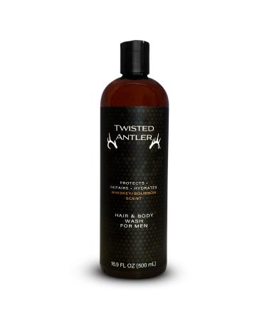 Twisted Antler Hair and Body Wash for Men - 2-in-1 All Natural Mens Shampoo and Skin Care - Protects Hydrates and Repairs with Anti-Aging Benefits (500 ml)
