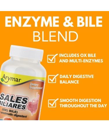 Arymar Sales Biliares Ox Bile with Digestive Enyzmes 120 Tablets - Buy Online on GoSupps.com