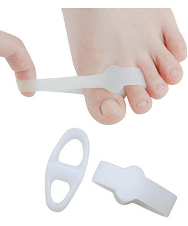 PEDIMEND Double Loop Toe Separator 4 Count - Silicone Gel Two Hole Toe Spreader for Bunion/Hallax Valgus | Correct Toe Misalignment and Improve Foot Care | 2PAIR - 4PCS - Buy Online on GoSupps.com