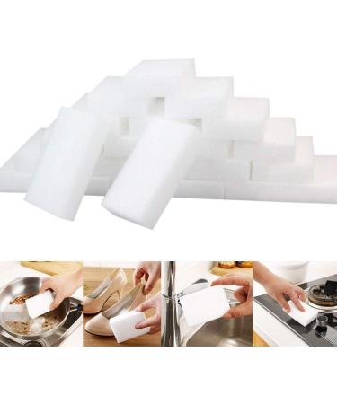 Practical and Attractive 25 Pieces Sponge Kitchen - Magic Sponge Dirt Eraser Sponge Cleaning with Water Only DIY Cuttable Soft Sponges Magic Dirt Eraser (White)