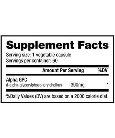 NutraBio Alpha GPC 300mg - Brain Support & Memory Function - 60 Veg Caps - Buy Online on GoSupps.com