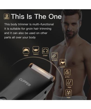 Favrison Body Hair Trimmer for Men & Women - Mini Electric Groomer for Underarm, Chest, Groin & Balls - Waterproof, Low Noise (Black) - Buy Online on GoSupps.com