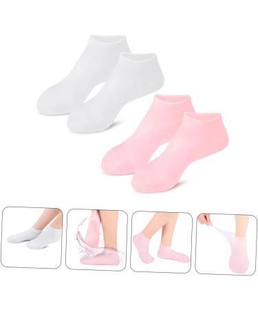 minkissy 4 Pairs Exfoliating Moisturizing Socks Non Socks Heal Socks Cosmetic Moisturizing Socks Foot Care Moisturizer Socks Cracked Heel Care Socks Girl Hydrating Sebs Short Boots - Buy Online on GoSupps.com
