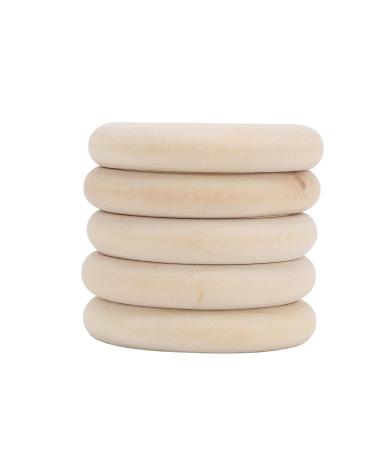 Buy 5pcs Wooden Teether Circles - Smooth Unfinished 50MM DIY Teething Rings & Jewelry Connectors for Crafts - International Shipping Available - Buy Online on GoSupps.com