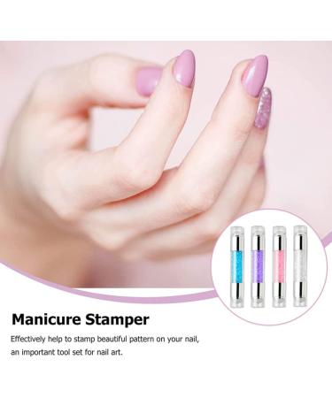 Nail Printing Tool Nail Art Tools Nail Polish Pattern Making Aids Nails Seal Mold Nail Stamp Plate Blue 01  - Buy Online on GoSupps.com