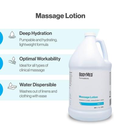 BodyMed Formulations Massage Lotion 8 oz - Fragrance-Free, All-Natural, Arnica Extract & Jojoba - Non-Staining, Hypoallergenic & Paraben Free - Buy Online on GoSupps.com