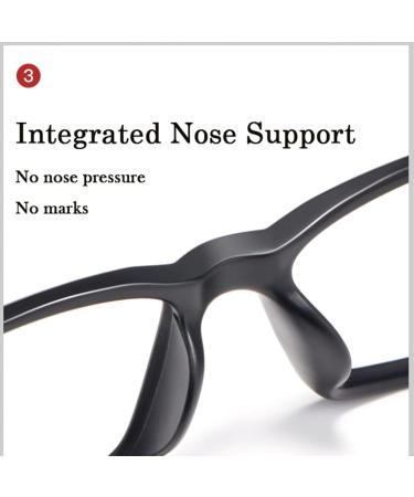Buy GHARAZ Fashionable Sporty Reading Glasses for Men - Lightweight TR90 Presbyopia Glasses 2.0+ Black | International Shipping Available - Buy Online on GoSupps.com