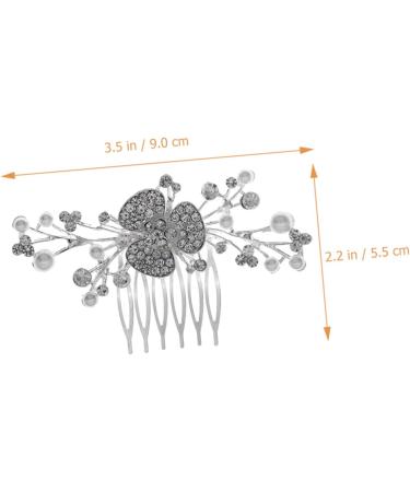 DOITOOL rhinestones rhinestone Wedding Hair Comb hair comb bride pearl wedding Bride hair accessories alloy wedding hair accessories for brides headgear Hair piece hair - Buy Online on GoSupps.com