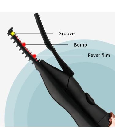 Electric Eyelash Curler Heated Eyelash Curler Electric Rechargeable Long Lasting Lash Curler for Makeup Black - Buy Online on GoSupps.com