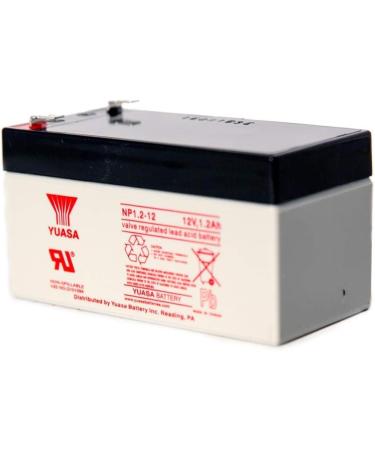 Yuasa NP1.2-12 12V 1.2AH Sealed Lead Acid Battery with F1 Terminal - Buy Internationally - Buy Online on GoSupps.com