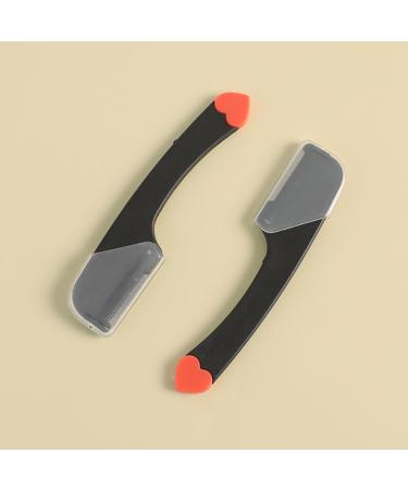 Yawdil eyebrow razor multi-purpose peeling dermaplaning tool trim and shaving care eyebrows facial razors and eyebrow formers for women 2 pieces black