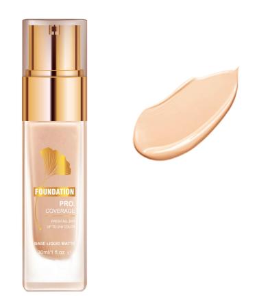 Lightweight medium coverage for all skin types 1 fl oz foundation. (01)