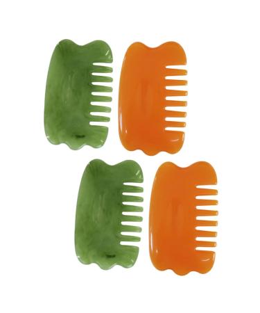 Tovinanna 4 Pieces Schaubebrett Massagekamm Massage Hairbrush Hairbrass Hairwall Hair Cam Base Tag Headmassage Board Harzkamm Body massager Harz hair brush