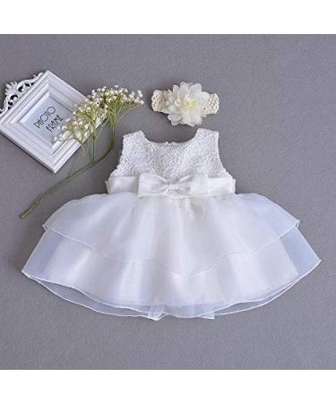 Selene Rose Floral Ivory Christening Baptism Dress | Baby Girl Special Occasion Gown - 12 Months - Buy Online on GoSupps.com