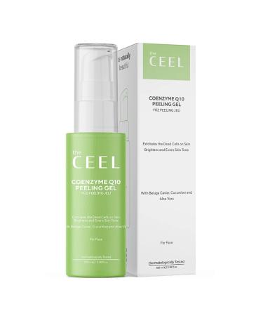 The Ceel Purifying and brightening Coenzyme Q10 facial scrub with beluga caviar extract - Exfoliating facial gel with cucumber extract - Exfoliates dead skin cells
