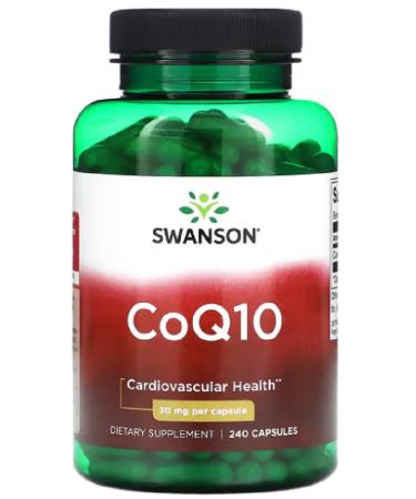 Swanson - CoQ10 - Coenzym Q10 | Heart Health & Energy Metabolism Support - 240 Capsules