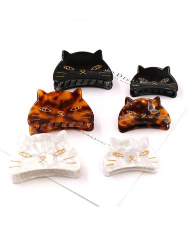 Yusier 2 PCS Cute Cat Claw Hair Clips for Women in Two Sizes - Black Cat Design - Stay in Place Hair Accessories for Girls - Buy Online on GoSupps.com