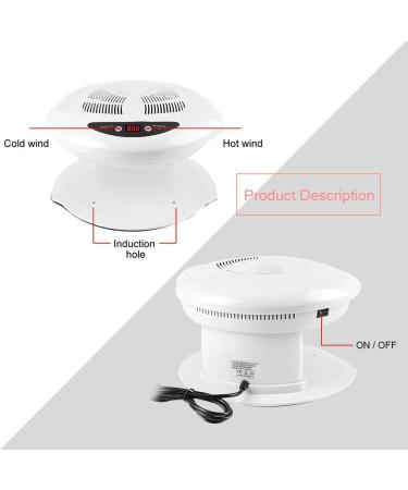 Sonew Nail Dryer with Sensor - Hot & Cold Air Nail Polish Fan for Salon | Automatic Nail Drying Solution (White) - Buy Online on GoSupps.com