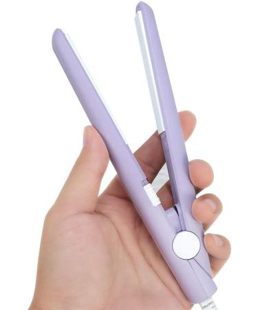 Flat Iron Curler 25W PTC - Mini 2-in-1 Hair Straightener & Curling Iron (Purple) - Beauty Plug for Smooth Gorgeous Hair - Buy Online on GoSupps.com
