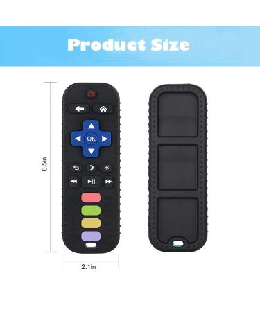 Cuibilyer Baby Teething Toys 2 Pack Silicone Teething Toys for Babies 3-12 Months - TV Remote Control Teether for Boys and Girls (Blue/Grey) - Buy Online on GoSupps.com