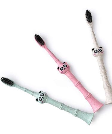 TOYANDONA 3pcs Kids Tooth Brush Kids Toothbrushes Easy to Hold Toothbrush Wheat Child Cleaning Brush - Buy Online on GoSupps.com