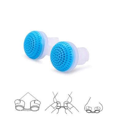 Amawa 2Pcs Mini Silicone Anti-snoring Device to Prevent snoring to Prevent snoring and Sleep (Color : Blue)