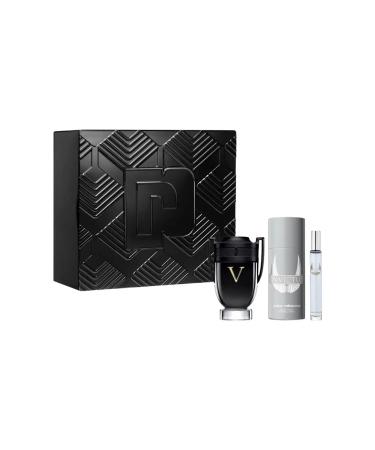 Paco Rabanne INVICTUS VICTORY 3-Piece Tin Box Set for Men (3.4 Oz Eau De Parfum Extreme Natural Spray + 5.1 Oz Deodorant Spray + 0.34 Oz Eau De Toilette Spray) 2.95 Fl Oz (Pack of 3) - Buy Online on GoSupps.com