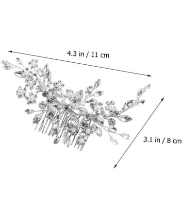 Angoily Crystal Inlaid Hair Comb Pearl Tiara Rhinestone Wedding Headdress Wedding Hair Combs Vintage Hair Accessories Flower Side Comb Wedding Hair Accessories Mosaic Bride Alloy Earring - Buy Online on GoSupps.com
