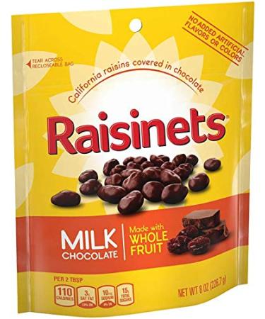 Raisinets Milk Chocolate Covered California Raisins Movie Theater Reclosable Bag - 8 Oz 8 Pack - Buy Online on GoSupps.com